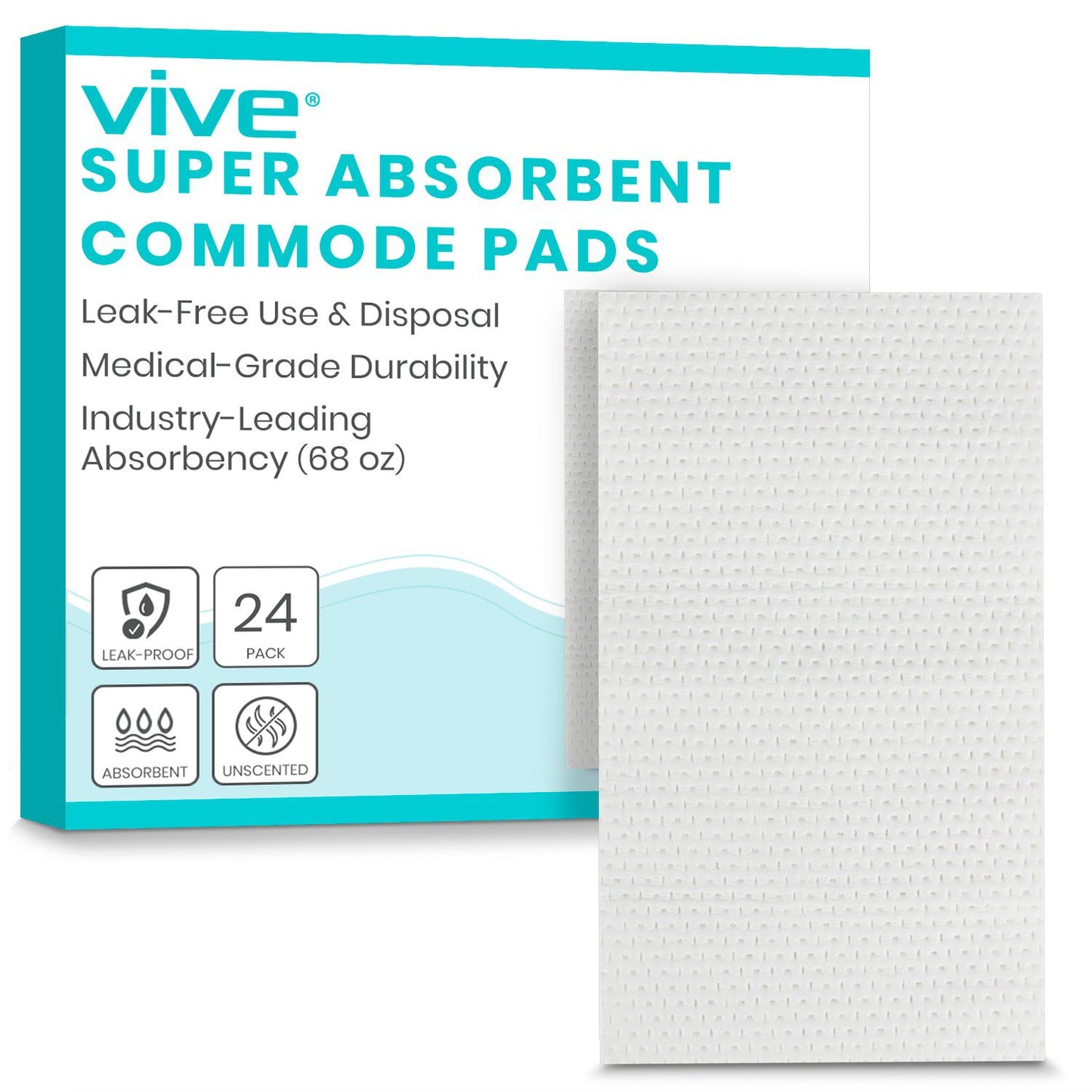 Commode Pads 24 pack (No Liners)