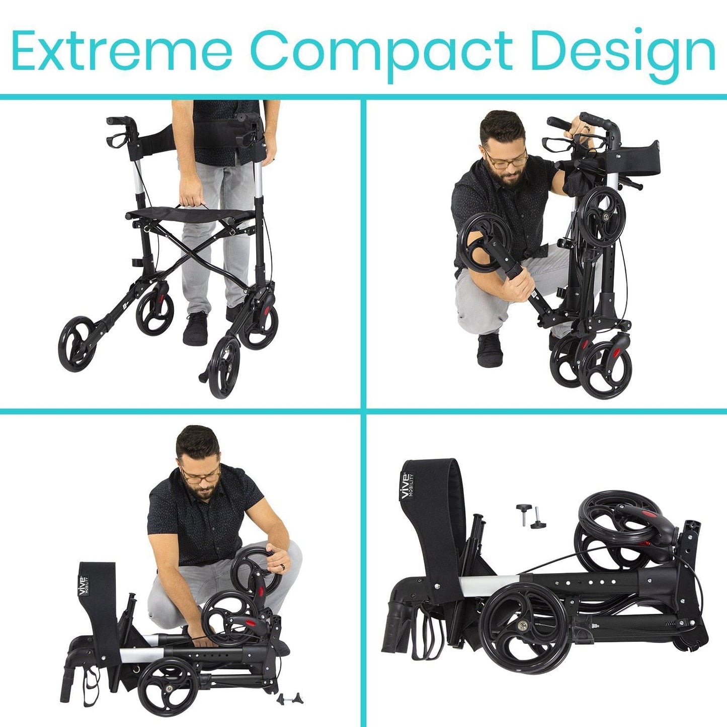 Walker Rollator - Lightweight Foldable Walking Transport