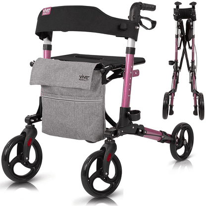 Walker Rollator - Lightweight Foldable Walking Transport