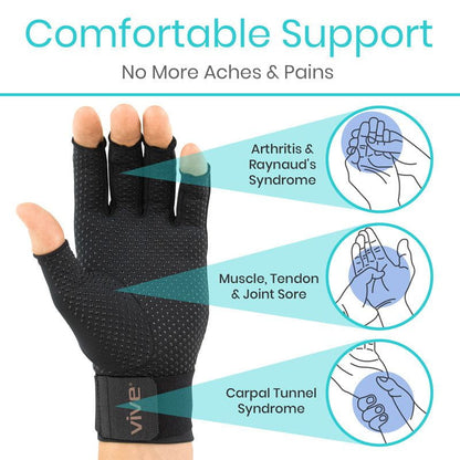 Copper Arthritis Gloves with Strap